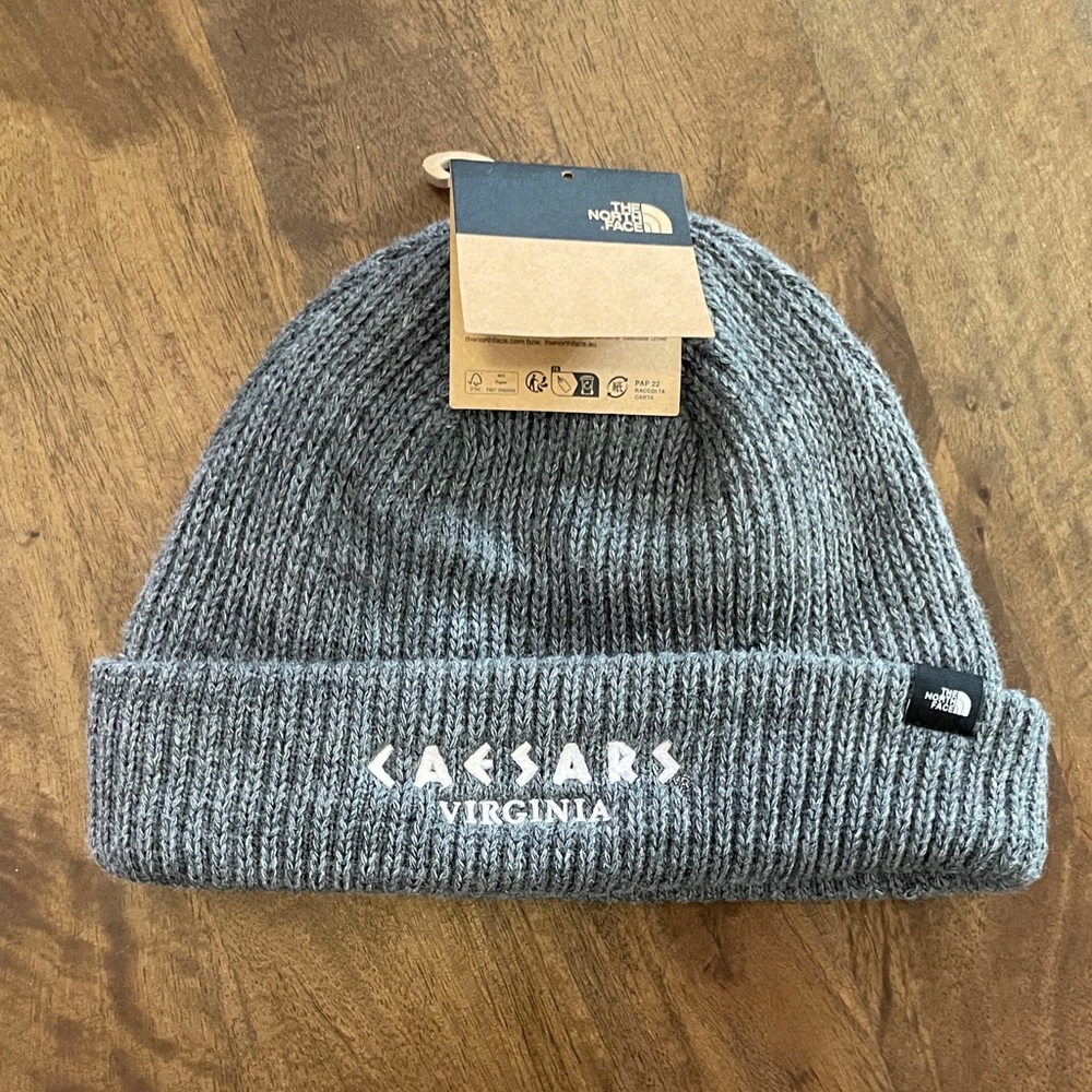 The North Face Caesars Virginia Charcoal Knit Beanie, Unisex